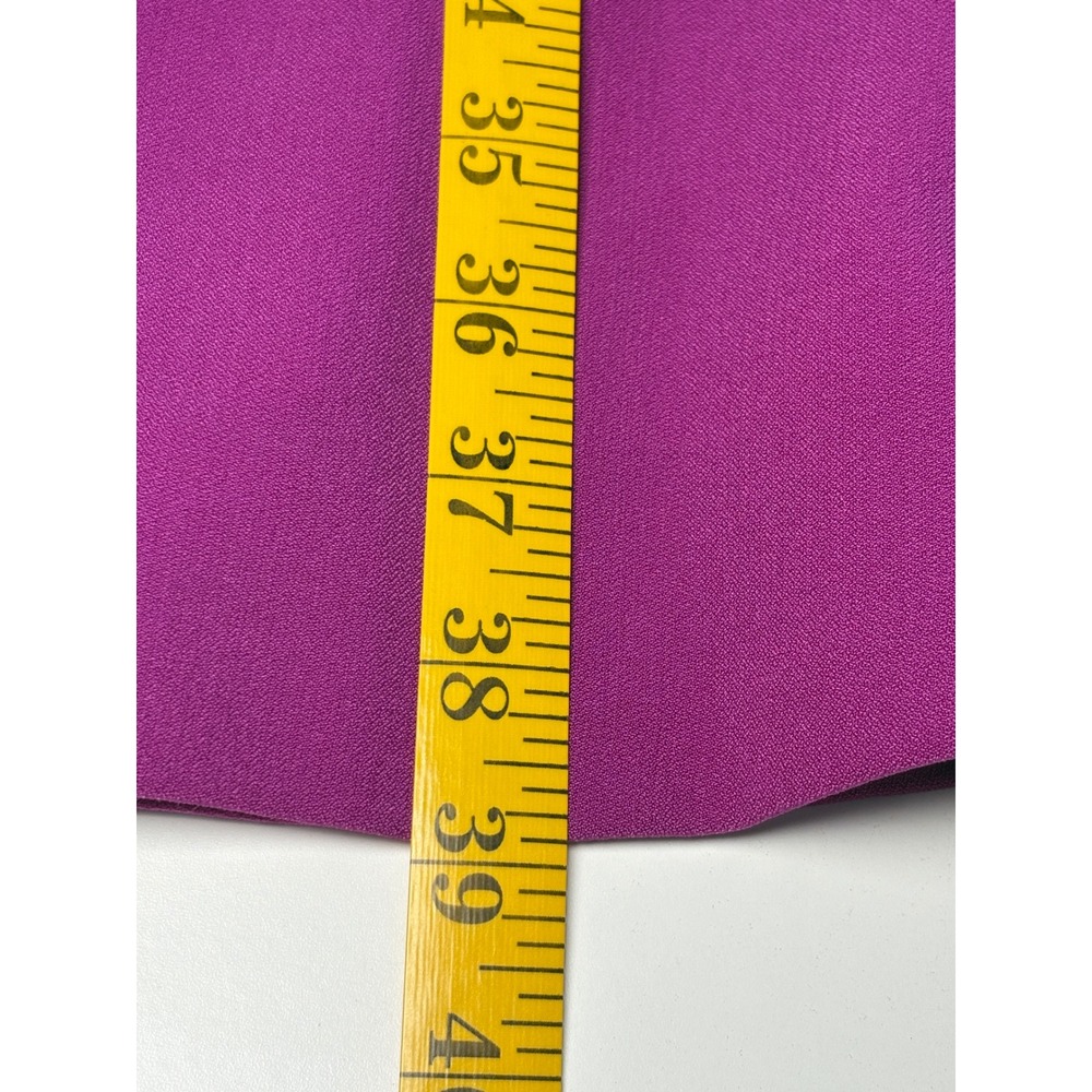Tahari S/4 Levine Arthur Dress Magenta Pink Fit Flare Sleeveless V-Neck Textured - Picture 7 of 12
